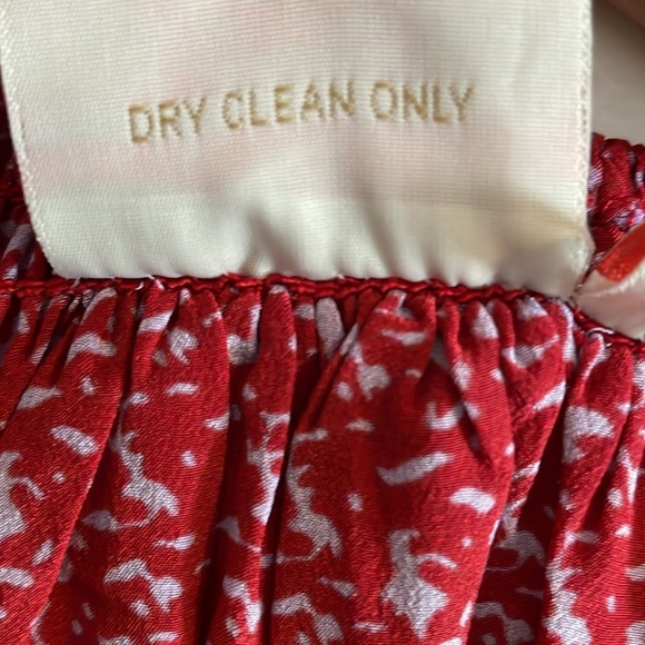 Rungolee Barcelona Embroidered Blouse Women’s‎ Size Medium  Silk Long Sleeve Red - Picture 8 of 8